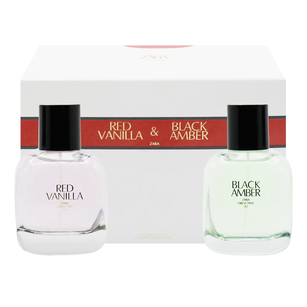 ادکلن 2قلو زنانه زارا مدل رد وانیلا و بلک آمبر (Red Vanilla & Black Amber) 180 میل