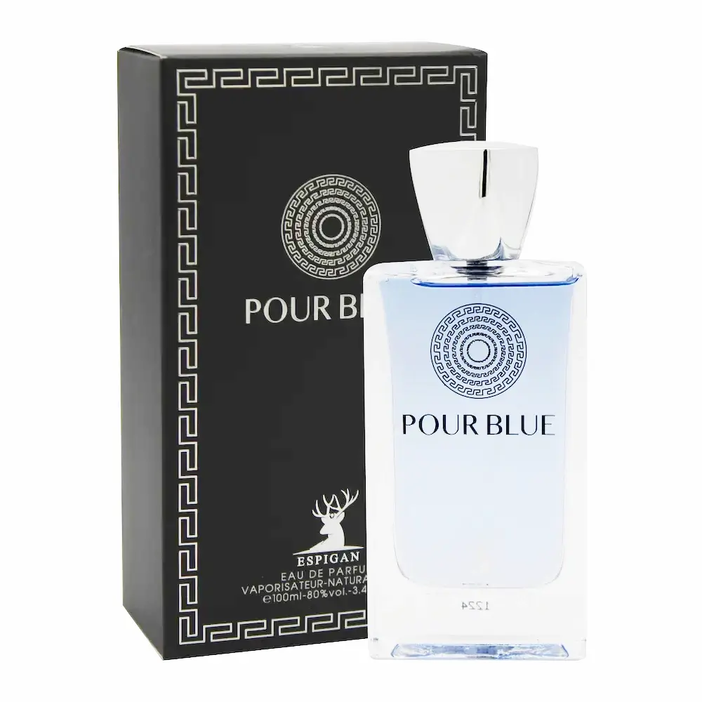 ادکلن مردانه اسپیگان مدل پور بلو حجم 100 میلی لیتر (Pour blue) - مشابه رایحه ورساچه پور هوم