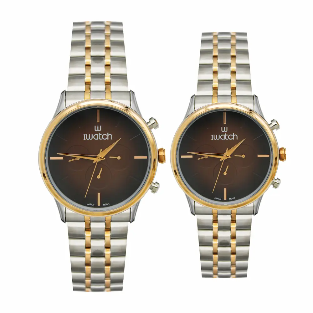 ساعت مچی عقربه ای ست زنانه و مردانه آی واچ iwatch مدل 190158