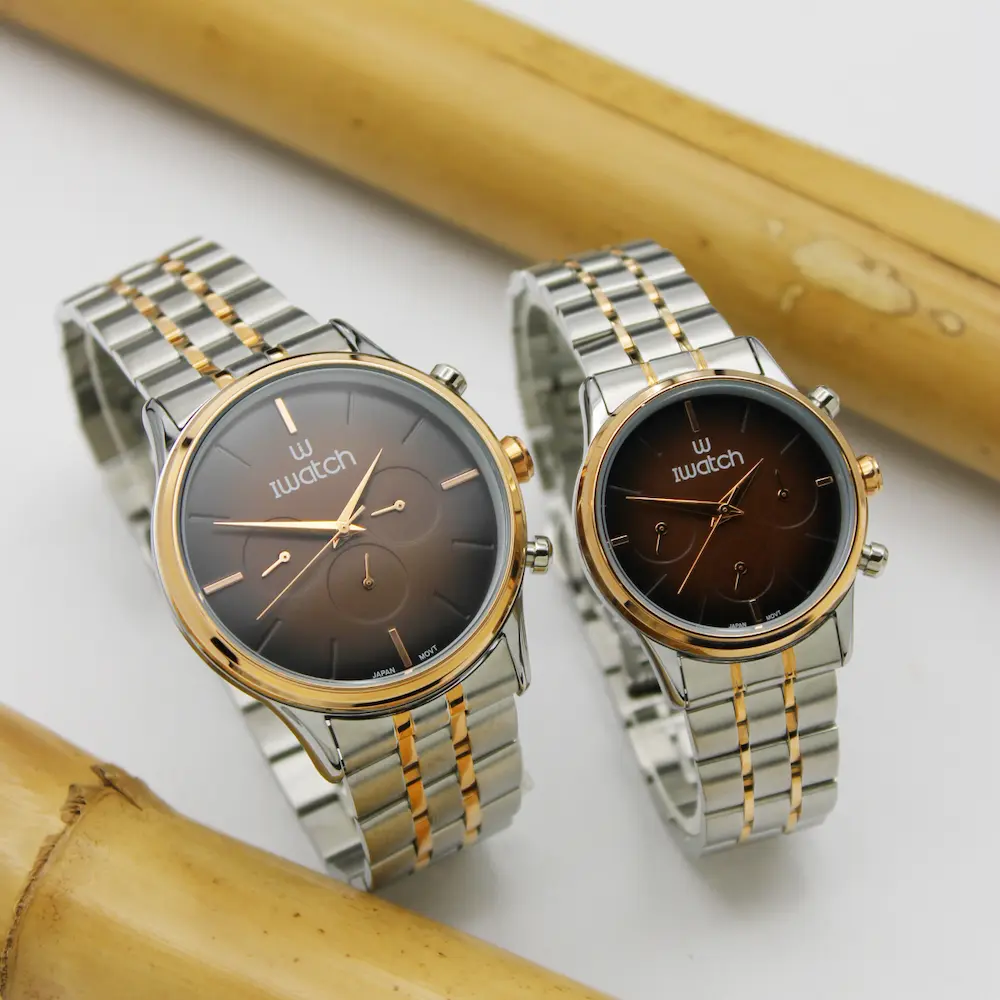 ساعت مچی عقربه ای ست زنانه و مردانه آی واچ iwatch مدل 190158