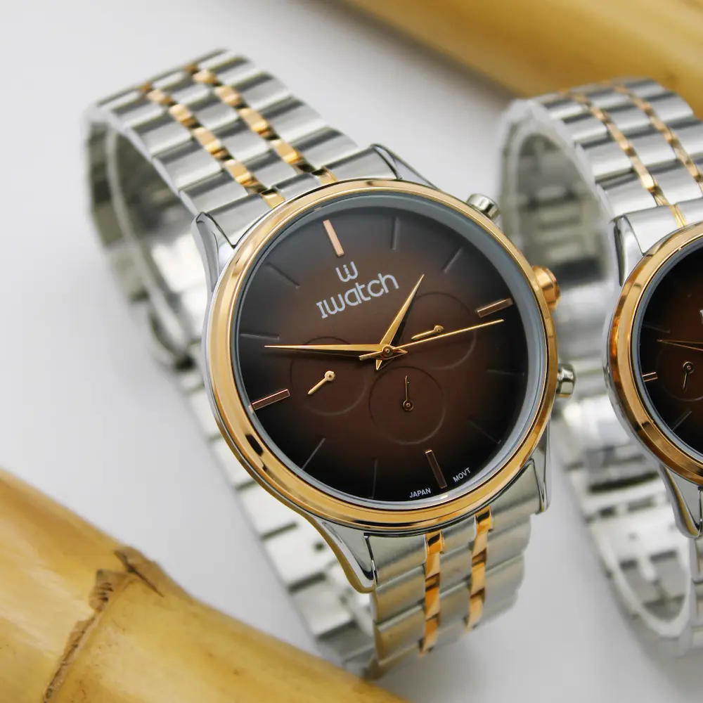 ساعت مچی عقربه ای ست زنانه و مردانه آی واچ iwatch مدل 190158