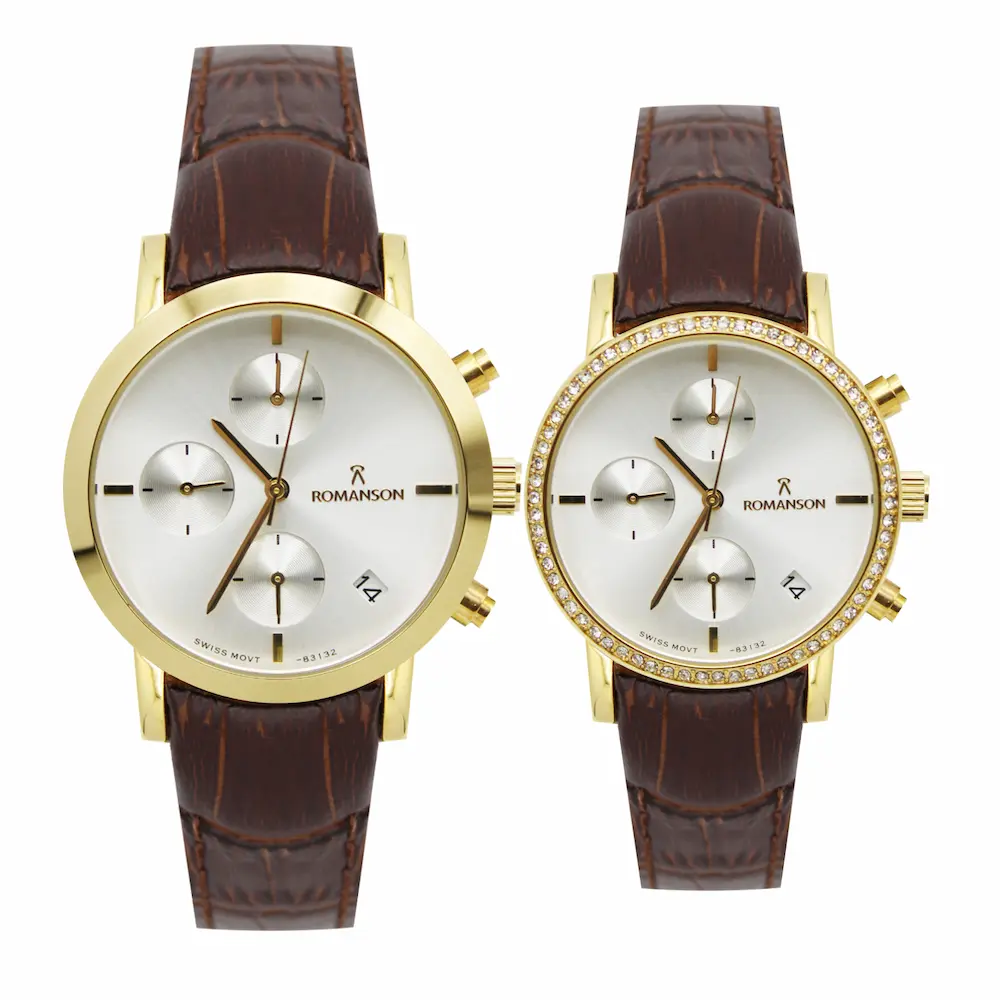 ساعت مچی عقربه ای ست زنانه و مردانه رومانسون مدل 83132