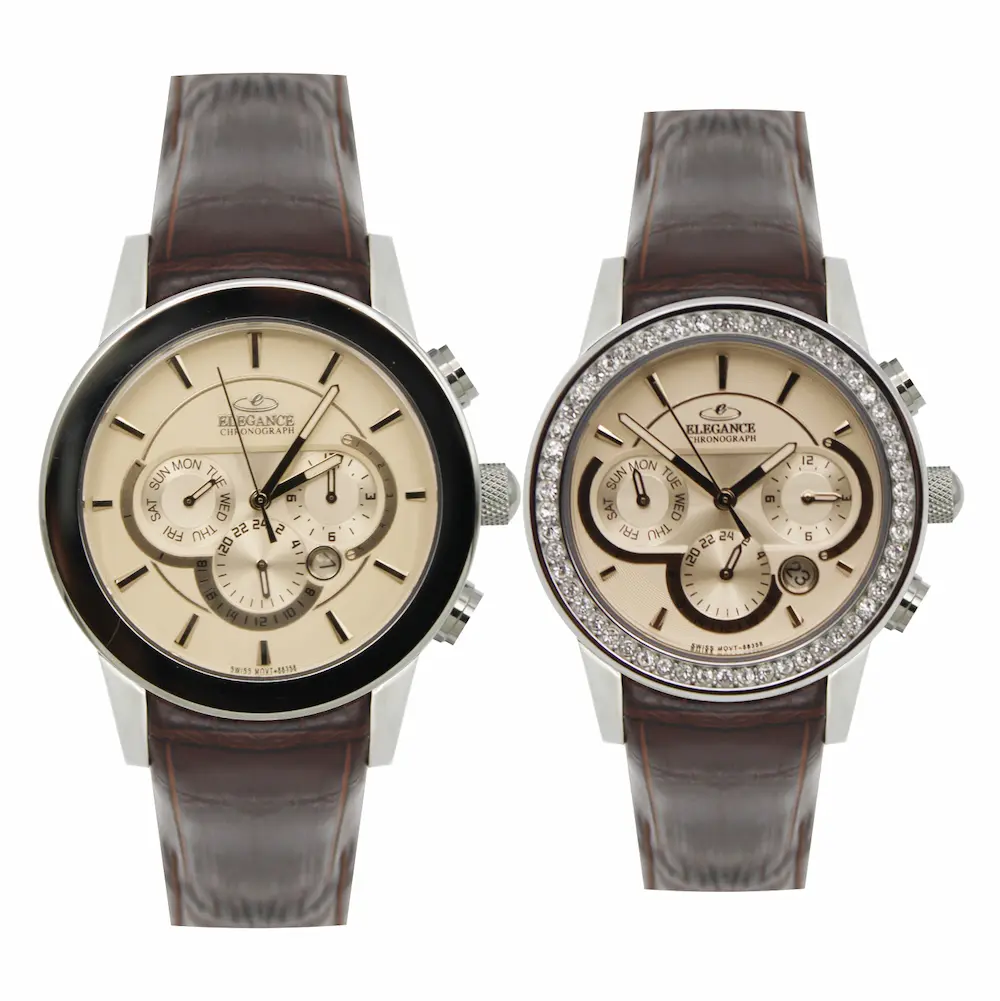 ساعت مچی عقربه ای ست زنانه و مردانه الگانس مدل 88358