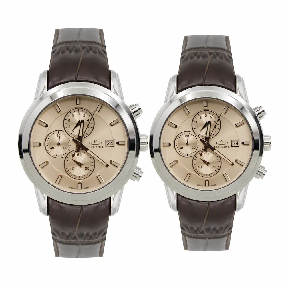 ساعت مچی عقربه ای ست زنانه و مردانه الگانس مدل 88357