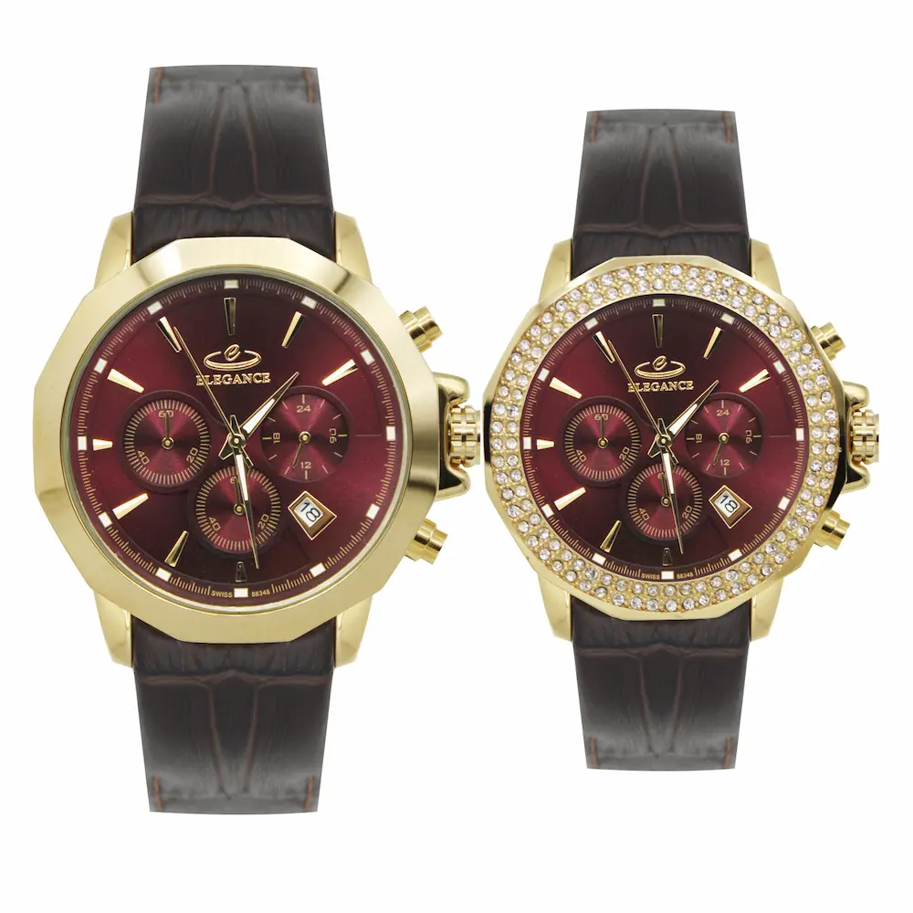 ساعت مچی عقربه ای ست زنانه و مردانه الگانس مدل 88348