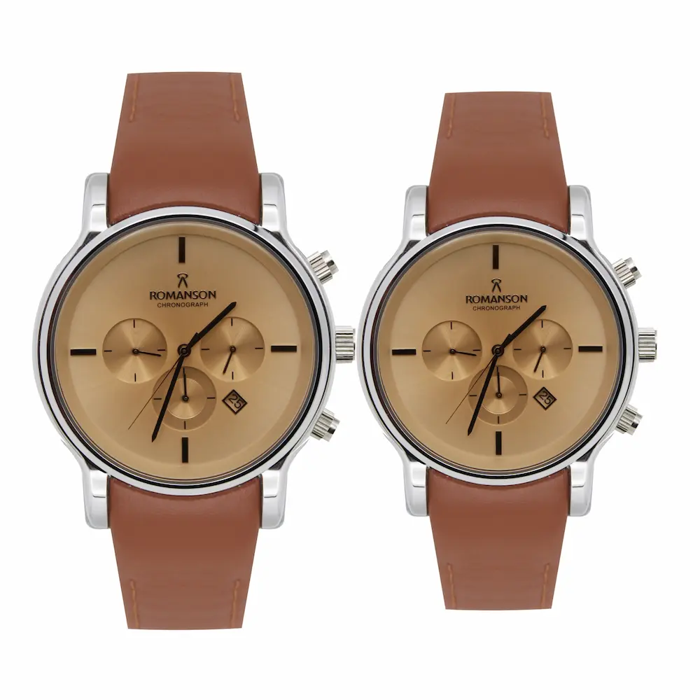 ساعت مچی عقربه ای ست زنانه و مردانه رومانسون مدل 83138