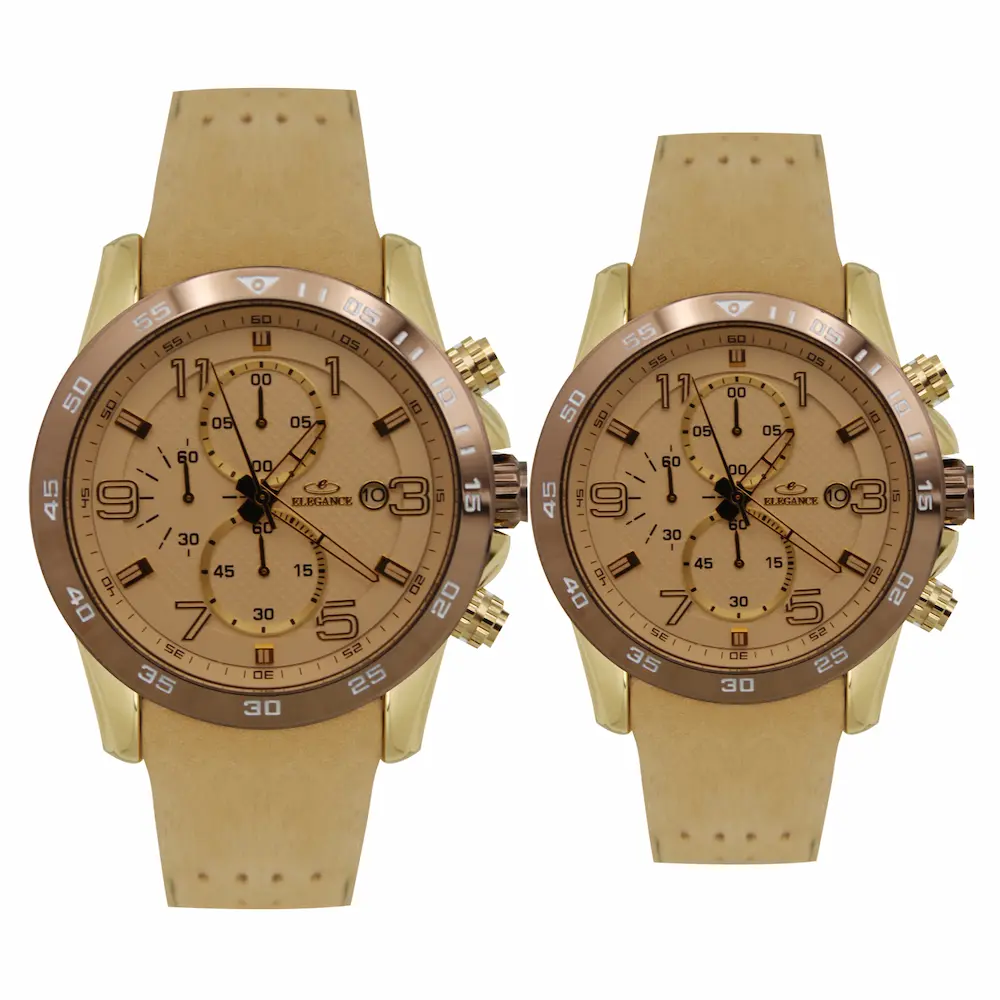 ساعت مچی عقربه ای ست زنانه و مردانه الگانس مدل 88349