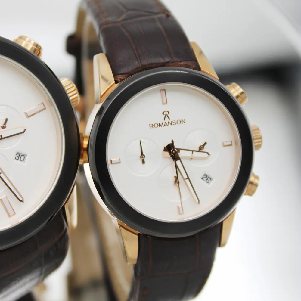 ساعت مچی عقربه ای ست زنانه و مردانه رومانسون مدل 1262