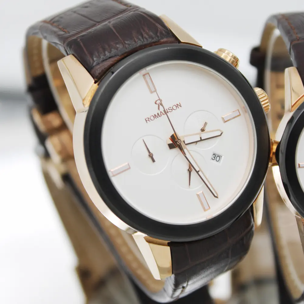 ساعت مچی عقربه ای ست زنانه و مردانه رومانسون مدل 1262