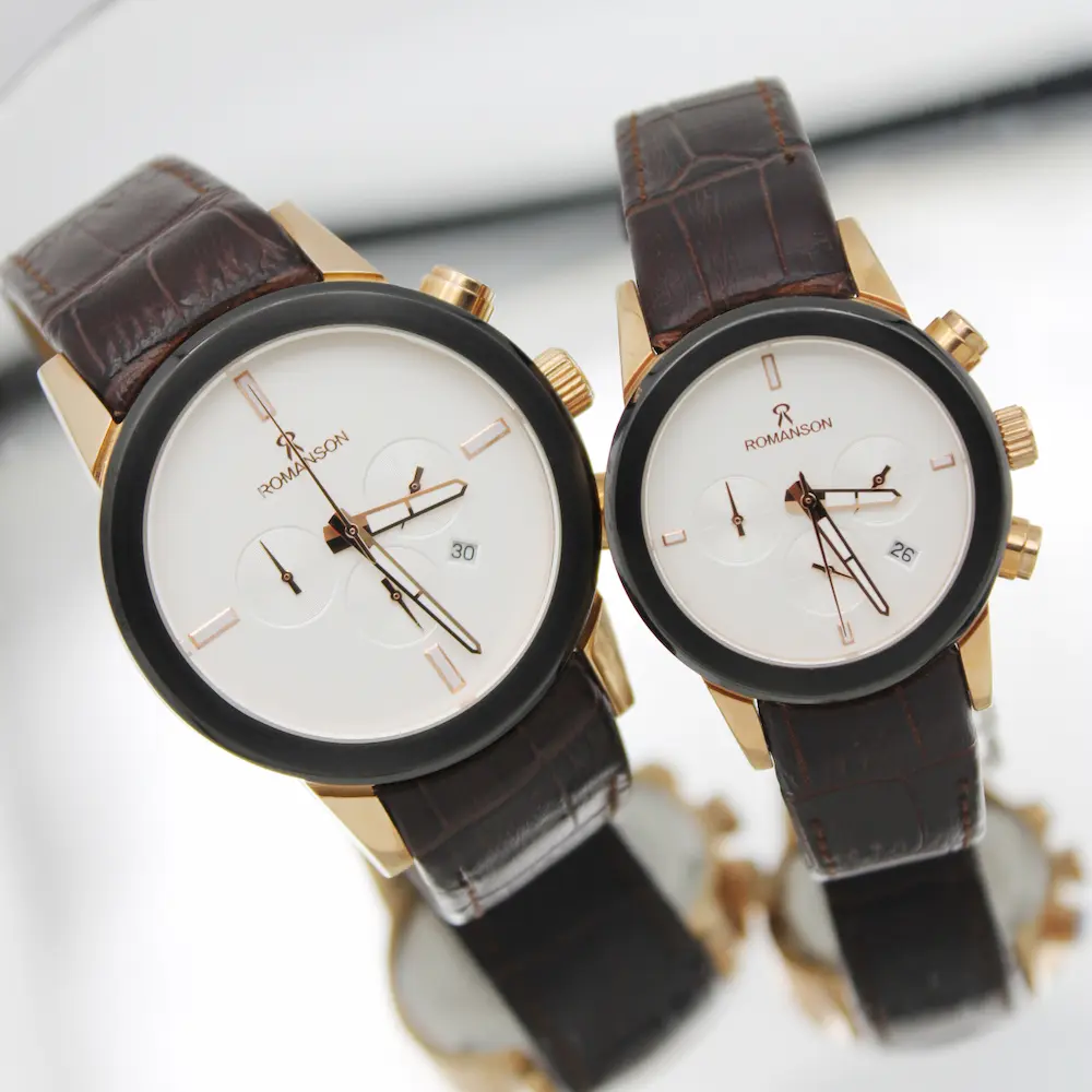 ساعت مچی عقربه ای ست زنانه و مردانه رومانسون مدل 1262