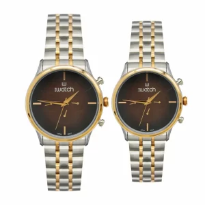 ساعت مچی عقربه ای ست زنانه و مردانه آی واچ iwatch مدل 190158