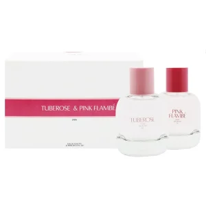 ادکلن زنانه 2قلو زارا مدل تیوب رز و پینک فلامبی (Tuberose , Pink Flambé) حجم 190 میلی لیتر